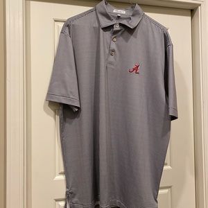 Alabama Peter Millar polo - grey and white checked